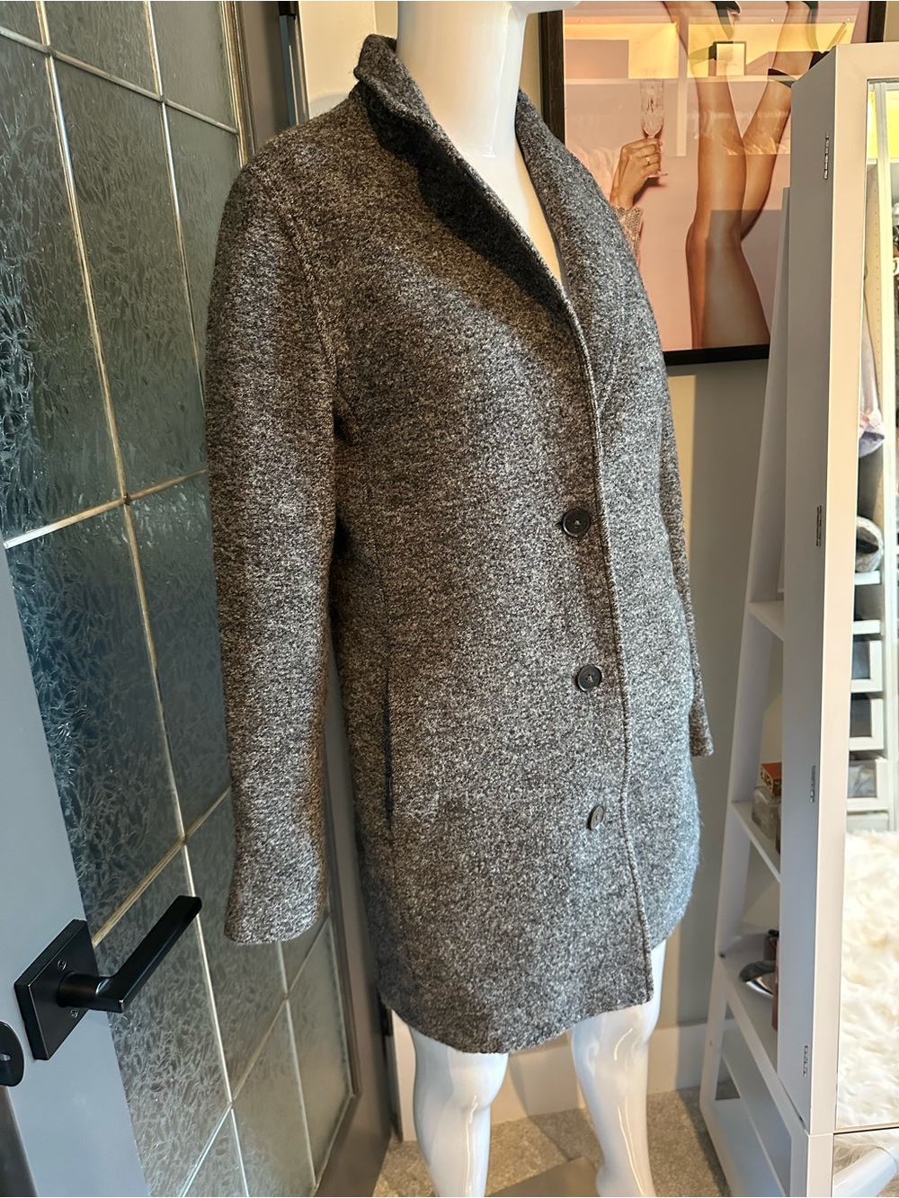 Aritzia Women's Charcoal Gray Pea Coat